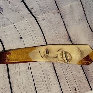 Men's Ambassador Hand Made Celeb Facial Graphic Unique Humor Costume Necktie